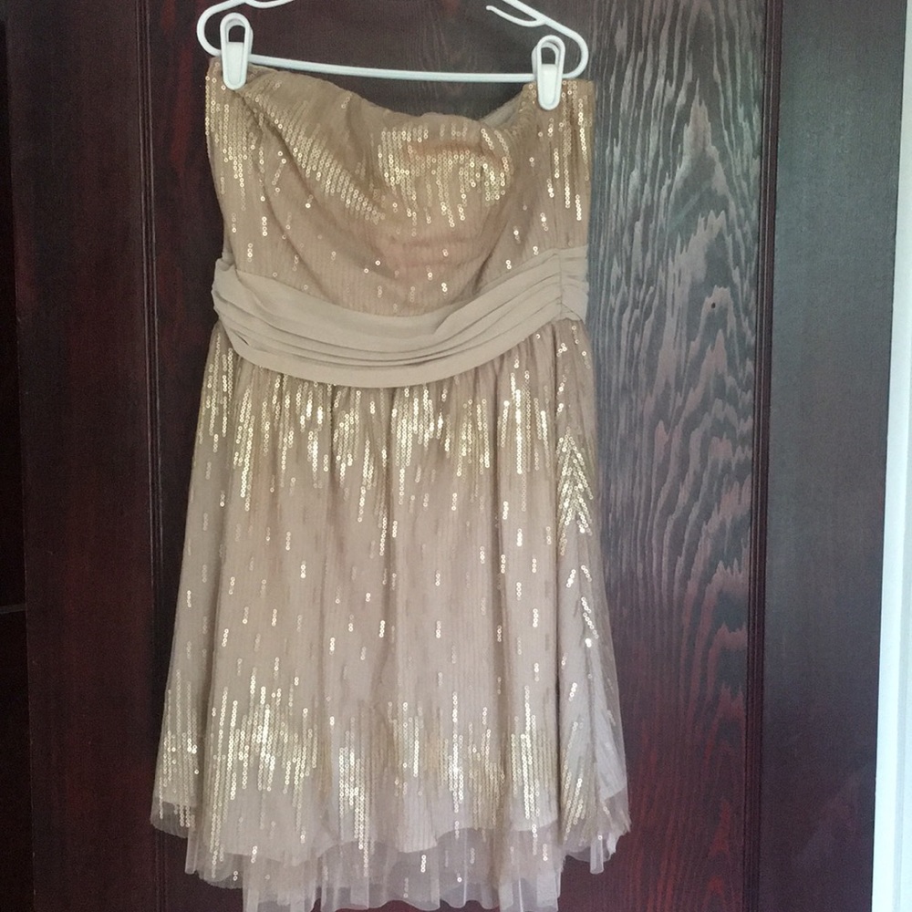 Gold sequin mini